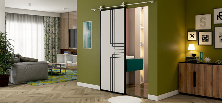 sliding bathroom door installation in Azusa